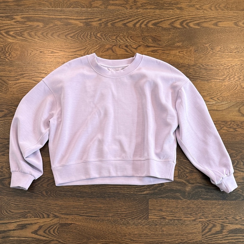 lululemon athletica softstreme Lilac Cropped Crew Sweatshirt